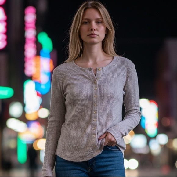 Free People Tops - Free People Grey Button Down Shirt​